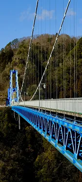 竜神峡に架かる竜神大吊橋